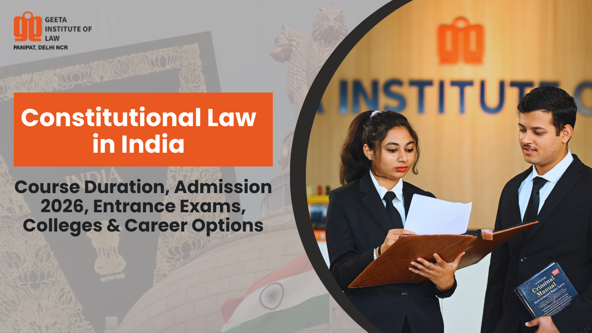 Constitutional Law in India course details, Admission 2026, entrance exams, top colleges, and career scope