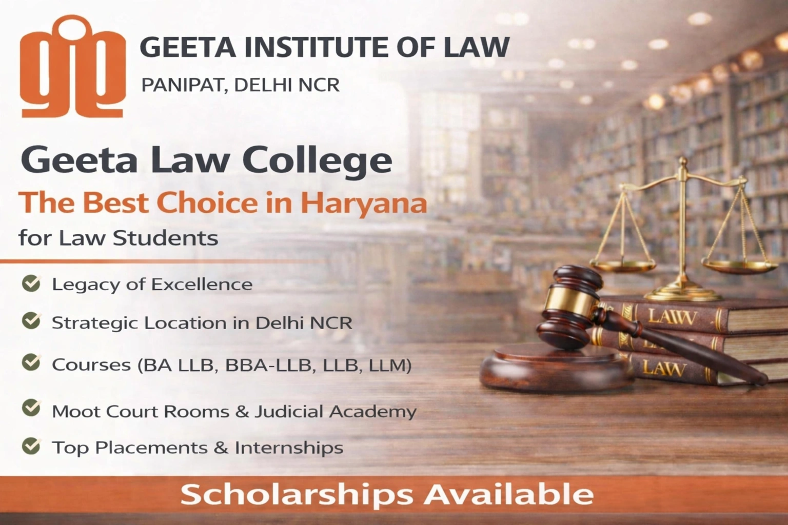Geeta Law College is the Best Choice in Haryana for Law Students