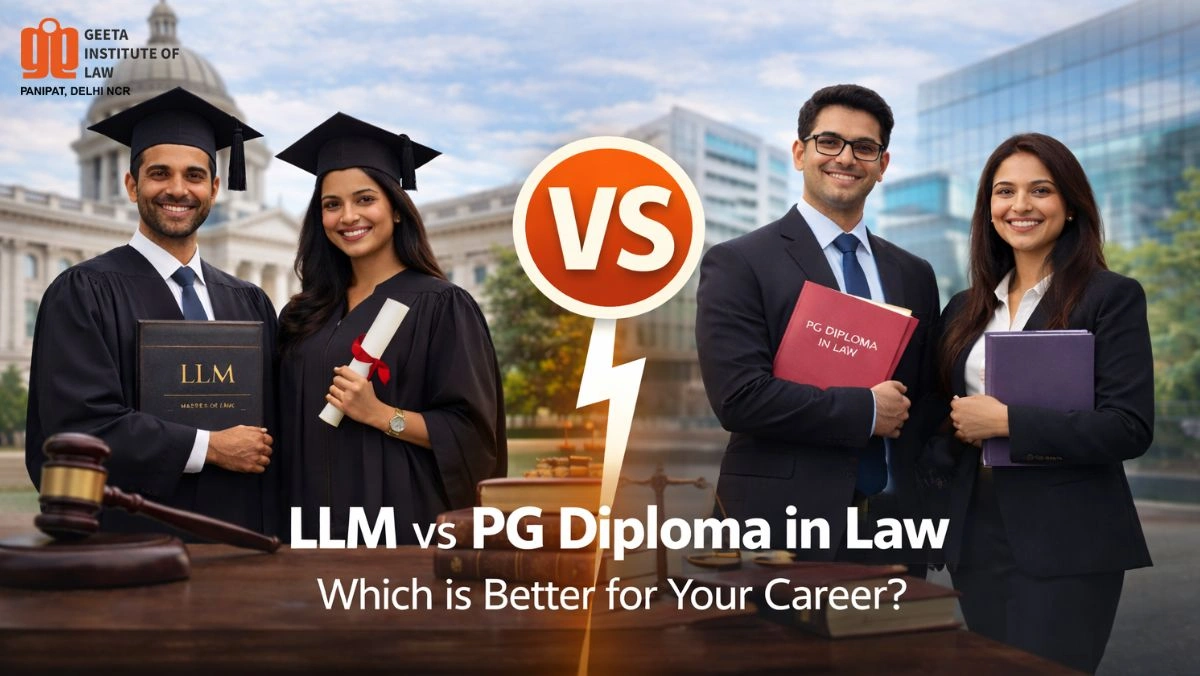 LLM vs PG Diploma in Law comparison with best LLM courses details including eligibility fees and career scope in India