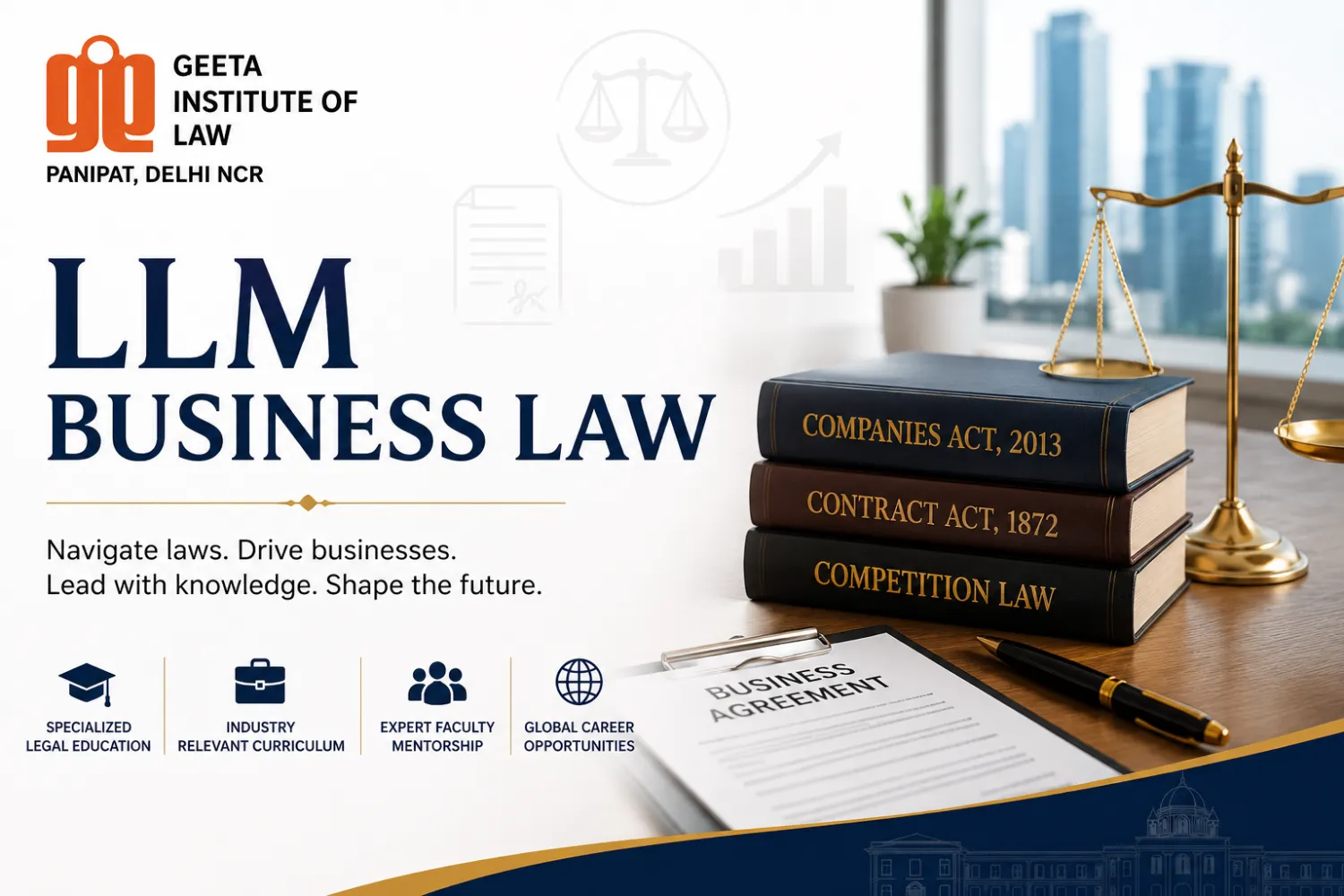 LLM business law curriculum career paths and top recruiters in India 2026